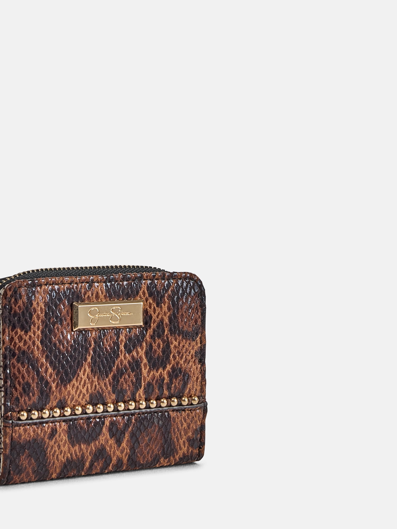 Jessica Simpson Women's Roxie Studded Wallet, Leopard