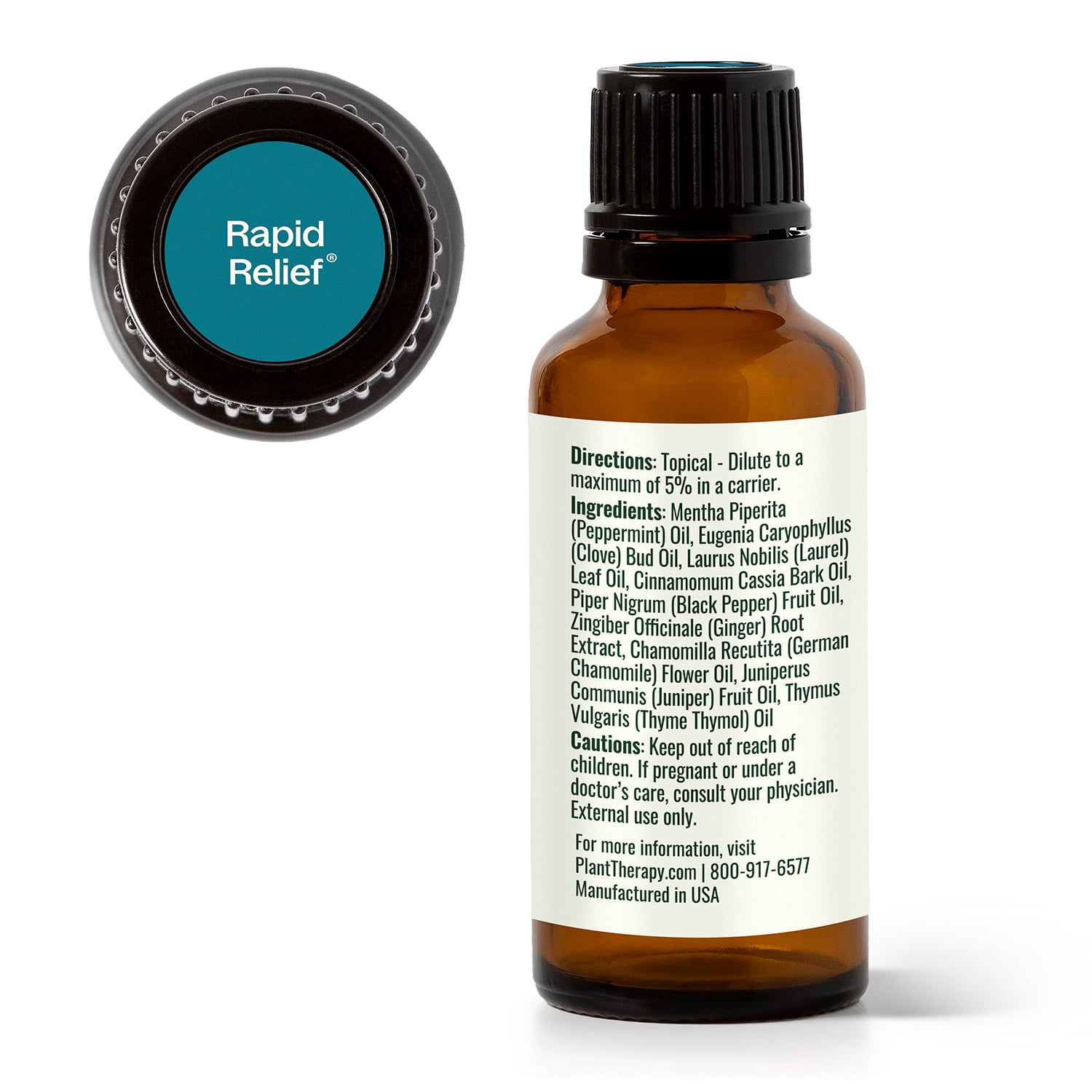 Plant Therapy Rapid Relief Essential Oil Blend 30 mL (1 oz) Pain and Soreness Blend 100% Pure, Undiluted, Natural Aromatherapy