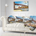 thumbnail image 3 of Designart Bridge Park Brooklyn - Cityscape Photography Throw Pillow - 12x20, 3 of 5
