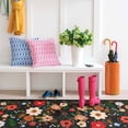 thumbnail image 5 of Boho Floral Kitchen Mat Set of 2,Modern Farmhouse Kitchen Rugs and Mats Non Skid Washable,Bohemian Kitchen Runner Rugs with Rubber Backing (Black 17"x47"+17"x30"), 5 of 6