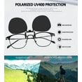thumbnail image 4 of Joopin Polarized Clip on Sunglasses for Women Men Rimless Flip Up Anti-Glare Driving Glasses(Black), 4 of 9