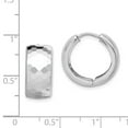 thumbnail image 2 of White Sterling Silver Earring Hinged Huggie Women'S 18 mm 17, 2 of 2