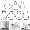 thumbnail image 5 of Minimalist Line Retro Vase Metal Flower Holder Rack Table Decor, Modern Home Ornament, 5 of 6