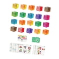 thumbnail image 4 of 20 bloques acrílicos de colores arcoíris, cubos apilables, bloques apilables, juguete de mesa translúcido para construcción, entrenamiento preescolar, 4 of 8