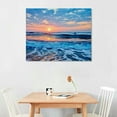 thumbnail image 2 of GOSMITH Canvas Wall Art for living room blue beach ocean sea waves landscape Wall Decor Ready to Hang Home Decorations bedroom kitchen bathroom inspirational Canvas prints posters painting wall, 2 of 4