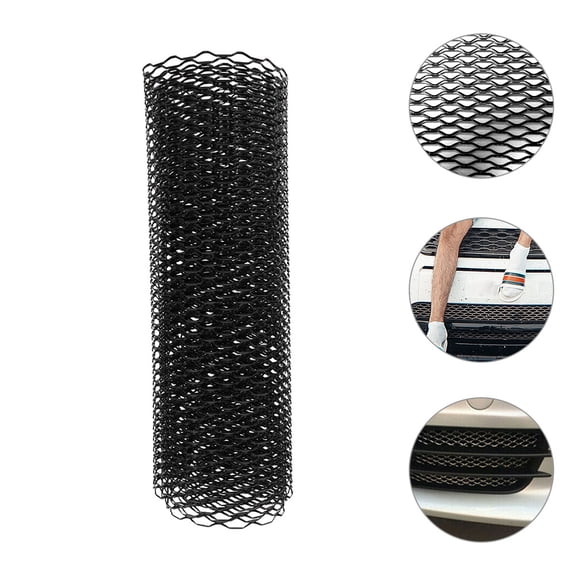 HOMEMAXS 1 Roll Aluminum Alloy Car Front Bumper Grille Guard  Universal Car Grill Mesh for Automatic
