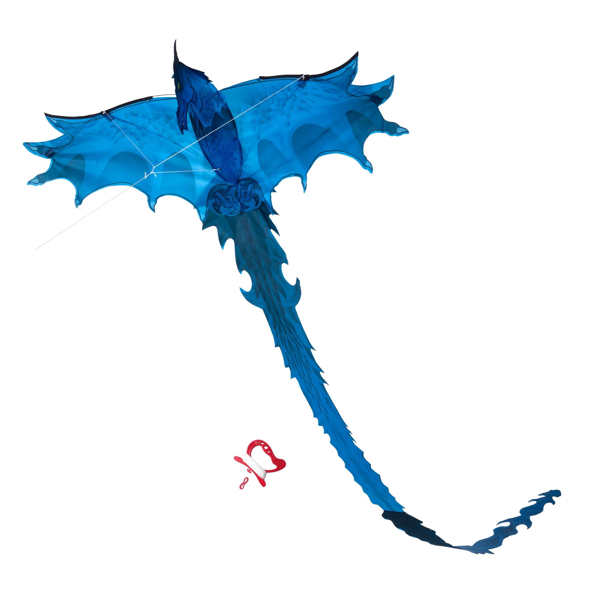 Wicked Kites Ready 2 Fly Blue Dragon 3D Pop-Up Ripstop Fabric Kite