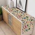 thumbnail image 4 of Hello Summer Table Runner - 108 Inch Long, Kitchen Dining Table Runner Dresser Scarves, Tropical Flamingo Coconut Tree Leaf Starfish Farmhouse Decor for Coffee Tables Wedding Party Banquet, 4 of 8