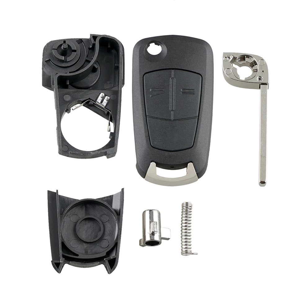 Battery 2 Button Flip Key Fob Case For Vauxhall Opel Corsa Astra Vectra Tigra 