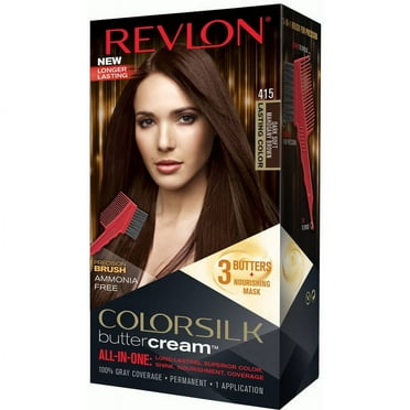 Revlon ColorSilk Buttercream Hair Color, Dark Soft Mahogany Brown