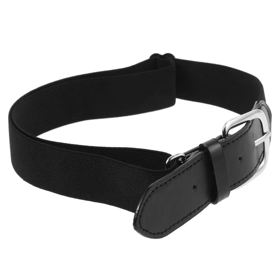 OUNONA Youth Black Baseball Belt Adjustable Elastic Nylon Strap for Comfortable Sports Use