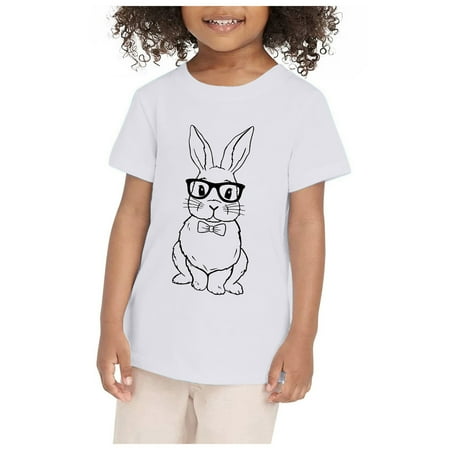 

Girls T Shirts Bunny Shirt Toddler Boys Cute Bunny Outfits Girl T-Shirts