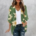 thumbnail image 2 of BangWanChi Summer Cardigans for Women Lightweight 2024 Women's Spring Summer Loose Casual Fashion Long-sleeved Cardigan Top, 2 of 5