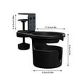 thumbnail image 3 of Desk Cup Holder 180Â° Rotating Cup Holder For Desk Black Universal Under Table Cup Holder Water Bottle Stand For Coffee Mug Drinking Cups Spill Desk Cup Holder Clamp For Home Glass Racks, 3 of 7