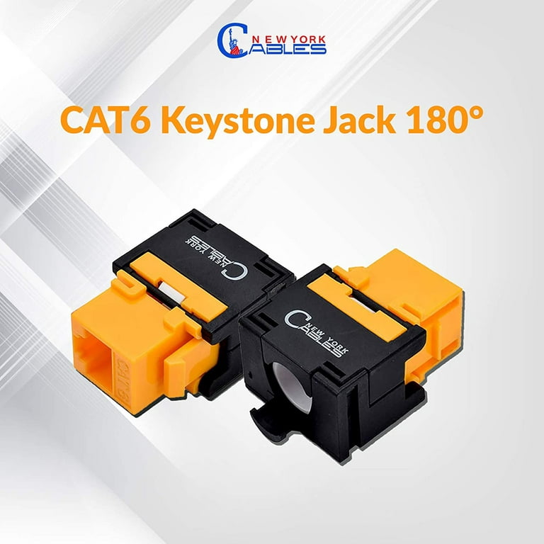 Conector Keystone RJ45 Cat6 UTP Hembra Tool-Less 180º