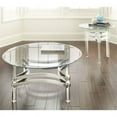 thumbnail image 2 of Steve Silver Clayhill 40" Round Glass Top Coffee Table in Chrome, 2 of 2