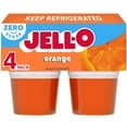 Jell-O Orange Sugar Free Jello Cups Gelatin Snack 4 Ct Cups (Pack of 2)