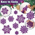thumbnail image 5 of 36pcs Christmas Light Blue Snowflake Ornaments Plastic Glitter Snow Flakes Ornaments for Winter Christmas Tree Decorations Size Varies Craft Snowflakes, 5 of 10