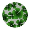 thumbnail image 2 of Awypu  St. Patrick's Day Green Clover Round Tablecloth with Elastic Edged Lucky Leaves Fitted Table Cloths Cover Mat Washable Spill Proof Table Covers for Indoor OutdoorDinning Patio Table White, 2 of 7