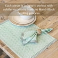 thumbnail image 3 of over&back Set of 4 Hand-Blocked Placemats - Colorful Dining Table Mat - Each Placemat is Unique - 100% Cotton - Machine Washable - Kitchen and Home Decor - Green Leaf, 3 of 10