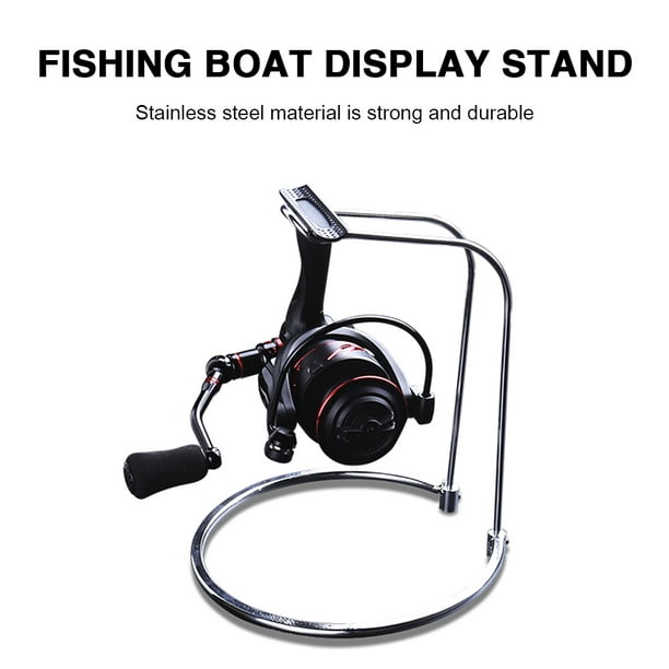 Removable Fishing Wheel Rack Stainless Steel Spinning Reel Display Bracket  