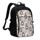 thumbnail image 1 of Balery Cartoon Bear Brown Mochila con carga USB para hombre y mujer - Mochila impermeable y antirrobo para laptop con puerto USB para viajes, trabajo, 1 of 7