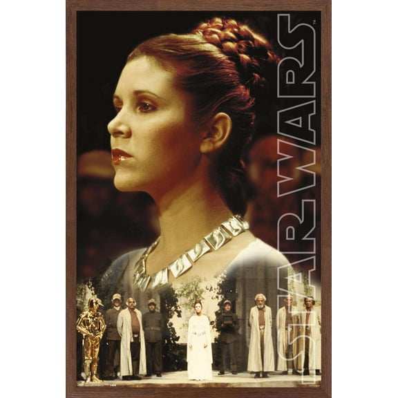Star Wars: Saga - Princess Leia - Ceremony Wall Poster, 14.725" x 22.375", Framed
