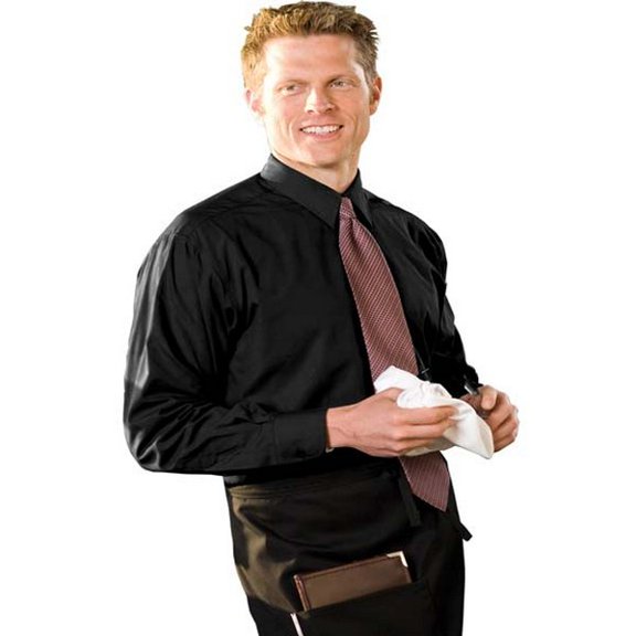 Ed Garments Men's Big And Tall Covered Placket Cafe Shirt, BLACK, XX-Large