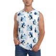 thumbnail image 1 of Fotbe Penguin Winter Fun Men's Camiseta sin Mangas Estampada para Hombres, Playera Casual para Gimnasio, Entrenamiento, Playa-X-Large, 1 of 7