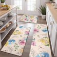 thumbnail image 2 of Pioneer Flower Floral Print Pattern Kitchen Rugs Sets Of 3,Kitchen Runner Rugs Non Skid Washable,Decorative Kitchen Floor Mats for Kitchen,Sink,Laundry,17"x30"+ 17"x47" + 17"x59", 2 of 6