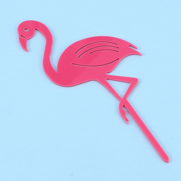 WHAMVOX 2 Pcs Cake Cupcake Toppers Flamingo Shaped Creative Cupcake Picks Decoration for Wedding Birthday Party Baby Shower Christmas(Pink)