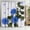 Blue Roses, variant on Shower Curtain Navy Blue Geometric Water Repellent Shower Curtain Set, With Hooks，Machine Washable, Modern Decorative Polyester Cloth Shower Curtains For Bathroom,72X72,Colorful Fish Circle Art
