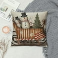 thumbnail image 2 of GOSMITH  Christmas Throw Pillow Covers  Tree Snow Sleigh Merry Bright Xmas Farmhouse Cushion Cases for Home Sofa Couch Decoration (Grey Stripe), 2 of 5