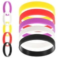 thumbnail image 4 of WHAMVOX 10Pcs Minimalist Round Red Silicone Bracelets for Sports Fans, 4 of 8