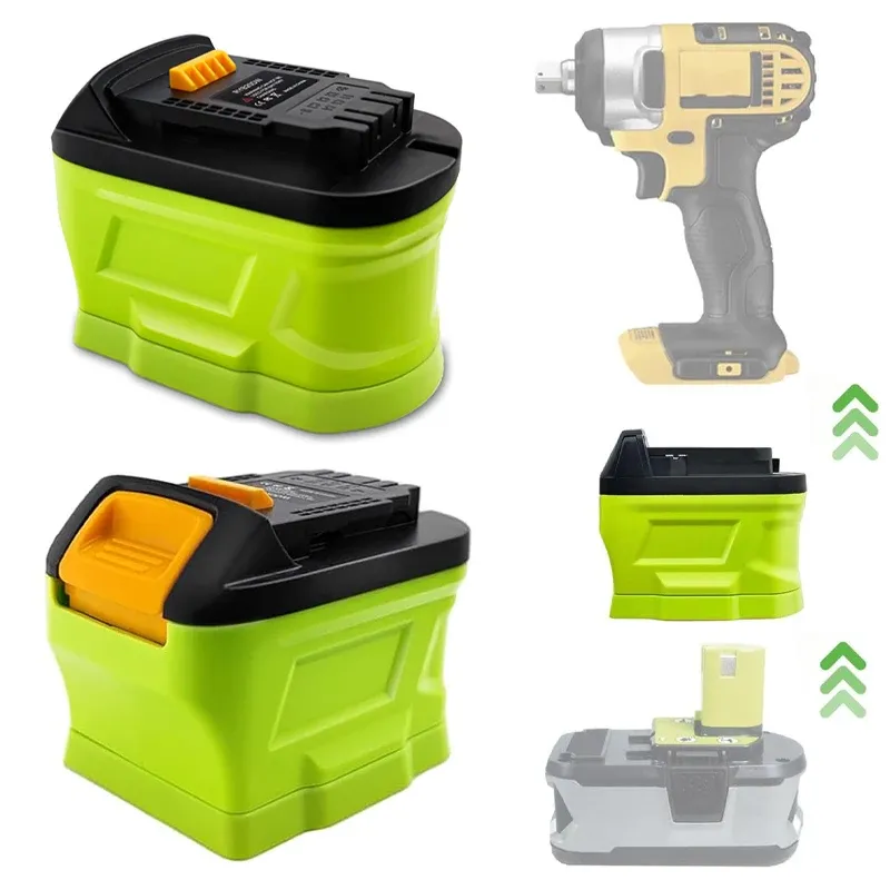 Battery Adapter Converter for Ryobi 18V Li-ion Battery To for De*walt 20V Cordless Power Tool Drill Use