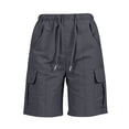 thumbnail image 7 of Hurxie Cargo Shorts for Women Elastic Waist Knee Length Bermuda Shorts Summer Outdoor Waterproof Hiking Pants with Pockets Dark Gray,L, 7 of 7