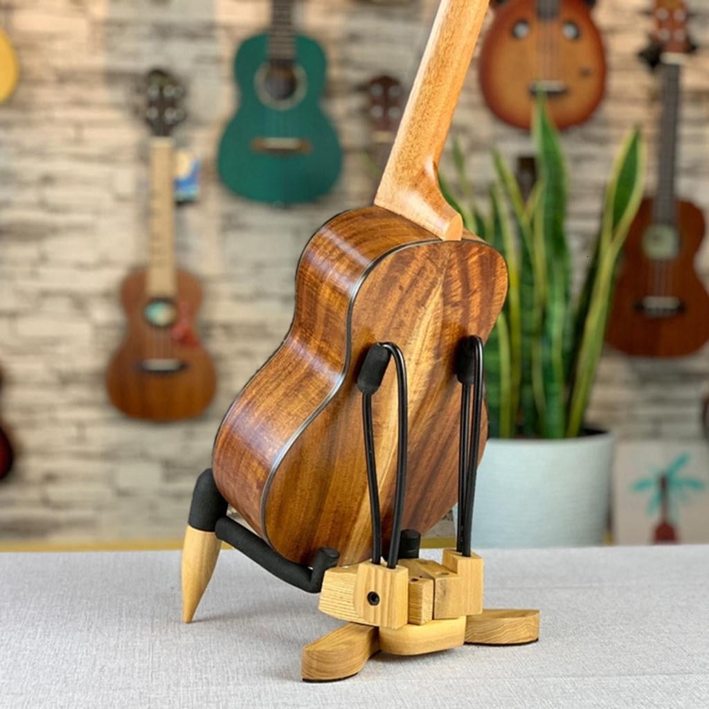 CEORPER Folding Wood Ukulele Stand Small Musical Instruments Stand Easy to Use