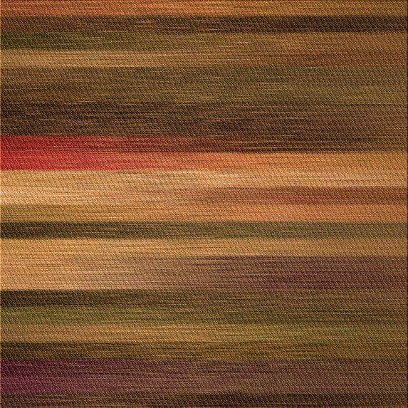 Ahgly Company Indoor Square Patterned Blood Red Brown Area Rugs, 8' Square