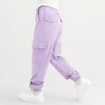 thumbnail image 3 of Kiijoy Girls Active Cargo Pants Casual Loose Fit Jogger Sweatpants, Sizes 13-14, 3 of 4