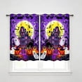 thumbnail image 5 of Gumesh Halloween Kitchen Curtains Cafe Curtains for Bathroom Dining Room Living Room Pocket Window Drapes 2 Panels Set 28"x39", 5 of 6