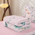 thumbnail image 5 of Erosebridal Green Watercolor Wildflower Zipper Twin Comforter Sets with Fitted Sheet and 2 Pillowcases for Girls, Pink Spring Zipper Bedding Set, Pink Reversible, 4-Piece, 5 of 7