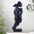 thumbnail image 4 of Ornamento de resina de personaje de estatua abstracta - Negro Adepaton LF-0115, 4 of 6