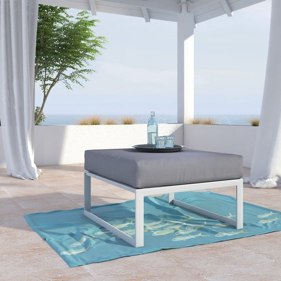Millwork Holdings,. Co Inc Elle Decor Mirabelle Outdoor Ottoman, White
