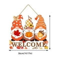 thumbnail image 3 of Hbdhejl Dwarf Autumn Hanging Sign Day Fall Welcome Doorplate Decorative Wooden Hanging Sign, 3 of 7