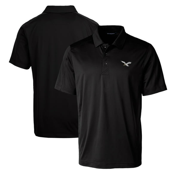 Men's Cutter & Buck  Black Philadelphia Eagles Gridiron Classics Big & Tall Prospect Textured Stretch Polo