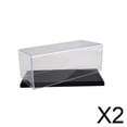 thumbnail image 1 of 2 Vitrinas De Acrílico Transparente Para Modelos De Coches A Escala 1:43, Protección Para Modelos Artísticos, Color Negro, 15 X 7,6 X 6,3 Cm, 1 of 8