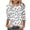 #210-White, variant on Women's Vintage Floral Print 3/4 Length Sleeve Crewneck Spring T-shirts Gifts