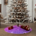 thumbnail image 5 of Daiia Pink Purple Glitter Drawing Merry Christmas Tree Skirt , Xmas Large Lace-up Tree Skirt, Santa Snowflakes Rustic Home Decorations New Year Party Farmhouse Decor-36", 5 of 7