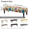 thumbnail image 7 of FKELYI Colorful Flower Print Dining Bench Cover Stretchy Fabric Bench Slipcovers for Living Room Bedroom Washable Dustproof Furniture Protector for Hotel, 7 of 7