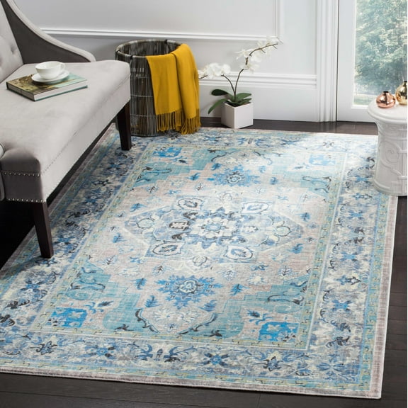 SAFAVIEH Claremont Roseann Oriental Area Rug, Blue/Light Gray, 9' x 12'